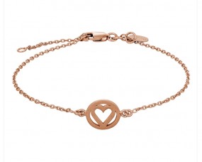 Armband Herz 925 Sterling Silber rosévergoldet