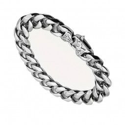 Herrenarmband aus 15 mm breit 24 cm Lang modischem Edelstahlarmband