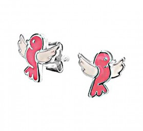 kinder ohrstecker vogel silber