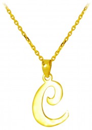 Buchstabenanhänger C aus 585 Gelbgold