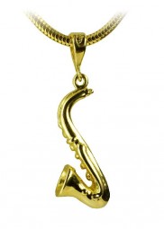 Saxophon Anhänger Gold 585 Gelbgold