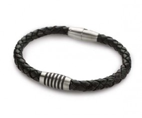 Boccia 0347-0521 Unisex Lederarmband geflochten