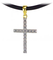 Damen Kreuz Anhänger 585/14 K Gold