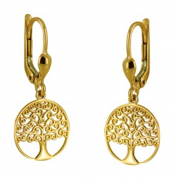 585 Gold Ohrhänger - Edle Ohrringe in Gold Lebensbaum