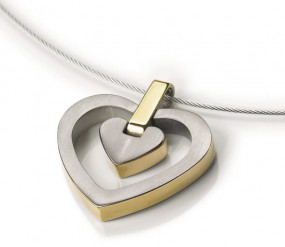 Boccia 0728-02 Herz-Anhänger Titanium