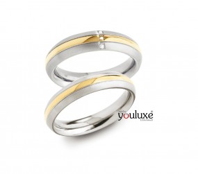 Boccia Trauringe Partnerringe Titan mit 3 Brillanten 0131-04-02