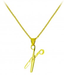 Schere Frisör Friseur Gold Anhänger Gold 585