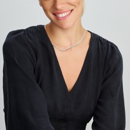 Kordel Collier Kette Halskette aus 925 Silber 6,5mm