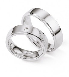 White Style Silver Brilliance Trauringe aus Silber 55/01180-060