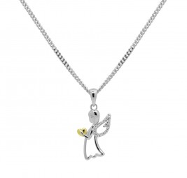 Schutzengel Anhänger mit Herz 925 Sterlingsilber