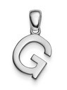 Anhänger Buchstabe G, 585 Weißgold, 16x8mm