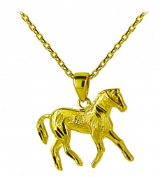 Anhänger Pferd Pferdeanhänger 585 Gold