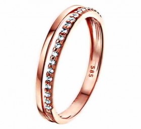 Verlobungsring Vorsteckring Rosegold Ring Zirkonia 585