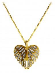 Anhänger Engel Flügel Engelsflügel Gold 585