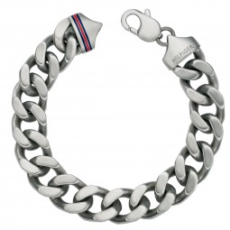 Tommy Hilfiger Herren Armband Edelstahl Emaille blau/rot