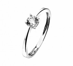 Vorsteckring Verlobungsring Weißgold Ring Zirkonia 585