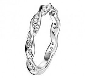 Knoten Ring Damen Verlobungsring mit Zirkonia Stein Silber 925