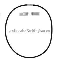 Kautschuk Unisex Collier Edelstahl Steck-Verschluss