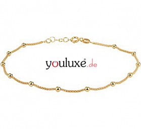 Fußkettchen 925 Sterling Silber Silber Gelbgold plattiert