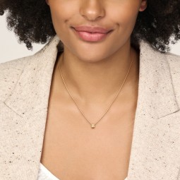 Buchstabe Anhänger (B) Collier Kette 585 Gold