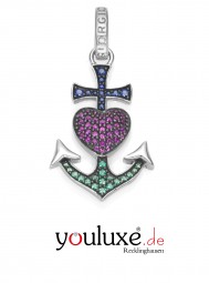 Glaube Liebe Hoffnung 925 Silber Anhänger Kreuz Anker