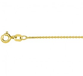 Gold Ankerkette 925 Sterling Silber 1,2mm Halskette vergoldet in 45 cm