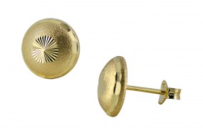 Ohrstecker gewölbt 585 Gold Gelbgold Ohrschmuck Damen diamantiert