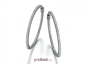 Creolen Damen Silber 925 mit Zirkonia Groß