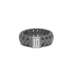 Ring Ben Small Black Rhodium Silber