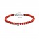 Perlen Armband Herren mit Carneol 925 Silber
