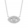 Türkische Auge Nazar Collier 27 Zirkonia 925/000 rhodiniert