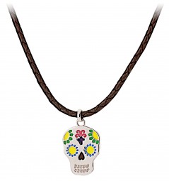 Totenkopf Anhänger Zirkonia weiß - 925 Silber Schädel