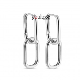 Klappcreolen mit Anhänger Silber 925/000 rhodiniert