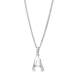 Anhänger Buchstabe A massiv echt Silber 925 12mm mit Kette