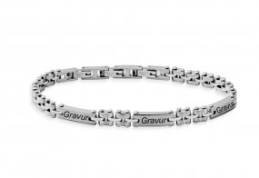 XENOX Herren Gravur-Armband "3 Namen"