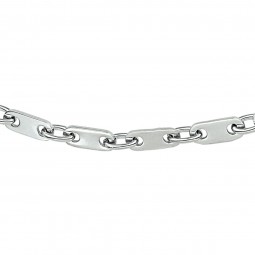 Plattenkette Collier 316 Edelstahl 50-60cm