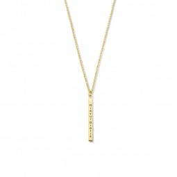 Personalisierte Gravur-Barren Stab-Kette mit Gravur IP Gold