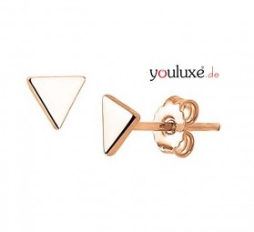 Dreieck Ohrstecker in Rosegold 925 Silber
