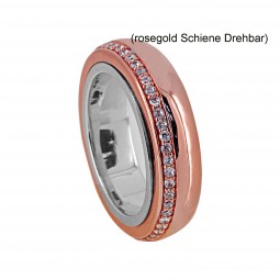 Damenring Rosegold 585/000 14Kt (rosegold Schiene Drehbar)