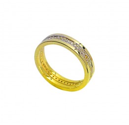 Memory-Ring, Memoryring mit Zirkonia, 585 Gelbgold