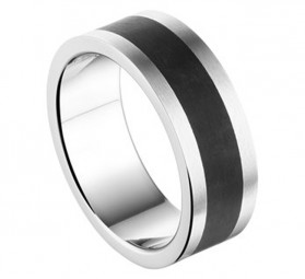 Herren Ring • Edelstahlring veredelt mit Ionic schwarz