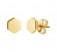 Sechseck-Ohrringe-Ohrstecker-585 Gold geometrische Schmuck