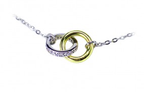 Gold Damenarmband 585 Gold bicolor