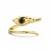 Damenring Schlange 585 Gold mit Onyx