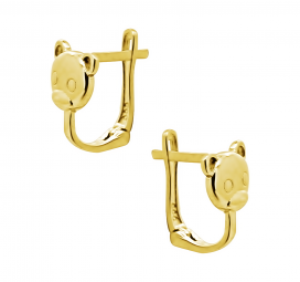 Kinder_Ohrschmuck_Teddybär_Ohrringe_585 Gold
