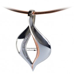 Damen-Anhänger 925 Silber Rotgoldplatiert mit 0,094 ct Brillanten