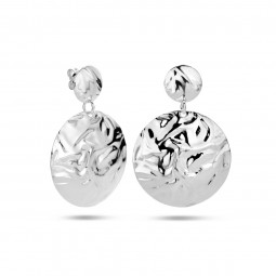 Damen runde Ohrstecker 925 Silber rhodiniert