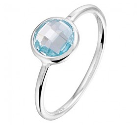Damenring Verlobungsring Echt Blautopas ring aus 925 Silber