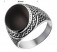 Ring Damenring mit Onyx oval schwarz 925