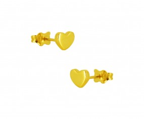 Damen Echtschmuck Ohrstecker Gold 585/14 ct Herz